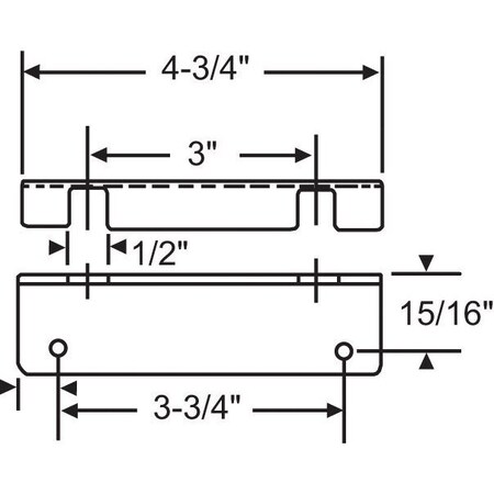 Strybuc L Shaped Keeper White 12-266-3